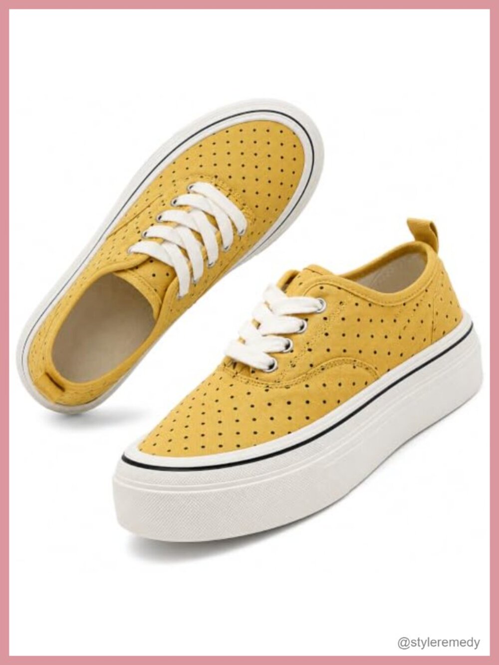Platform Canvas Sneakers Lace Up Casual Fashion Shoes